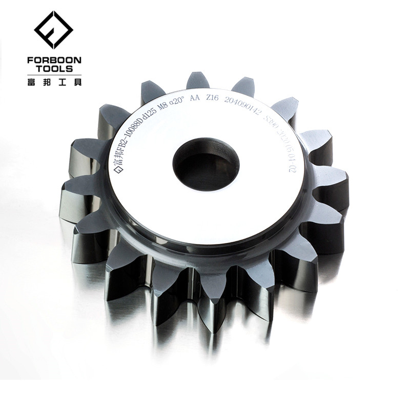 Disc type deburring gear shaper cutter for oblique teeth